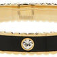 Gold & Black'The Medallion Large' Cuff Bracelet