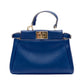 FENDI Micro Peekaboo blue leather gold hardware crossbody bag