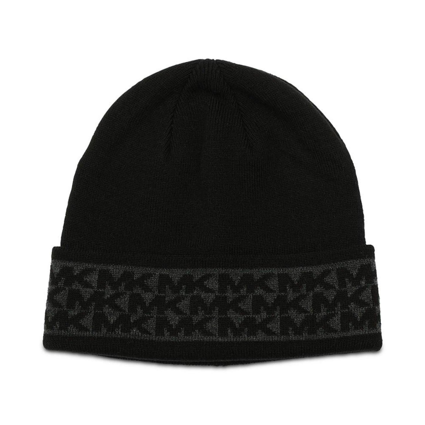 Men's MK Stripe Cuffed Logo Beanie