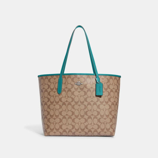 Coach Outlet City Tote In Signature Canvas