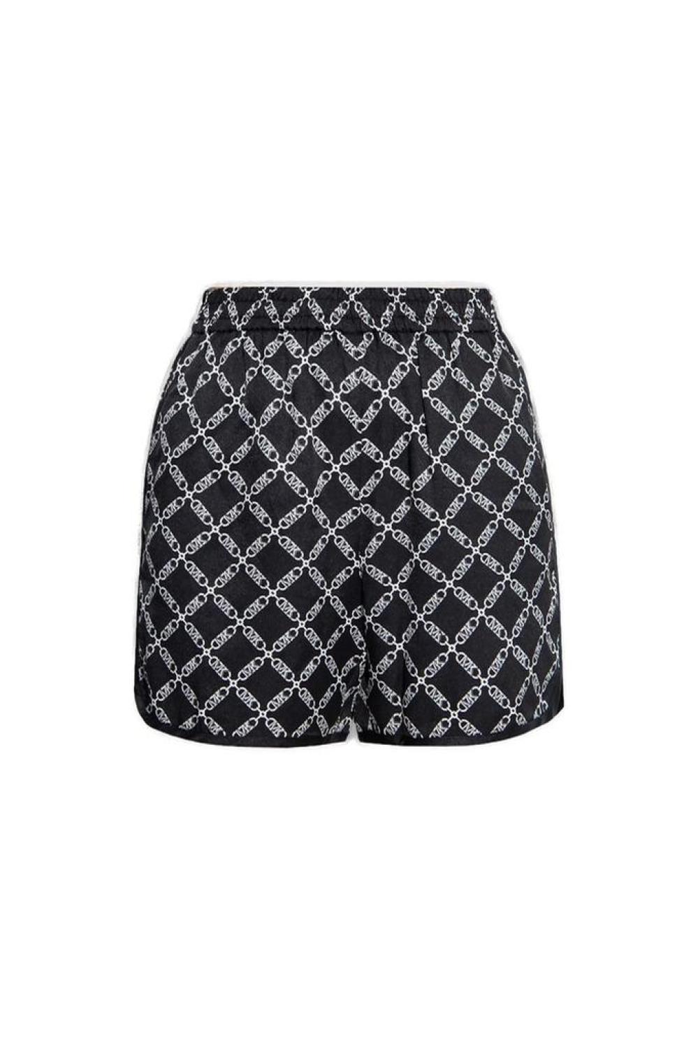 Michael Michael Kors Empire Logo Printed Satin Shorts
