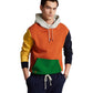 Color-Blocked Double Knit Hoodie