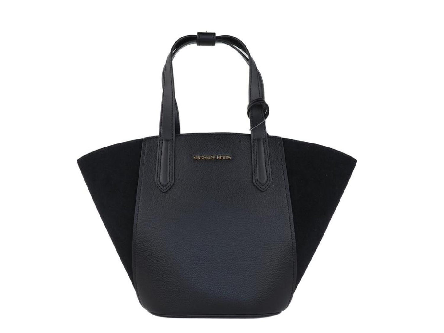 Michael Kors Portia Small Pebbled Leather Suede Tote Handbag Women's