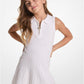 KORS Stretch Knit Zip-Up Polo Dress