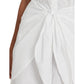 Tie Front Stretch-Cotton Blend Shirtdress