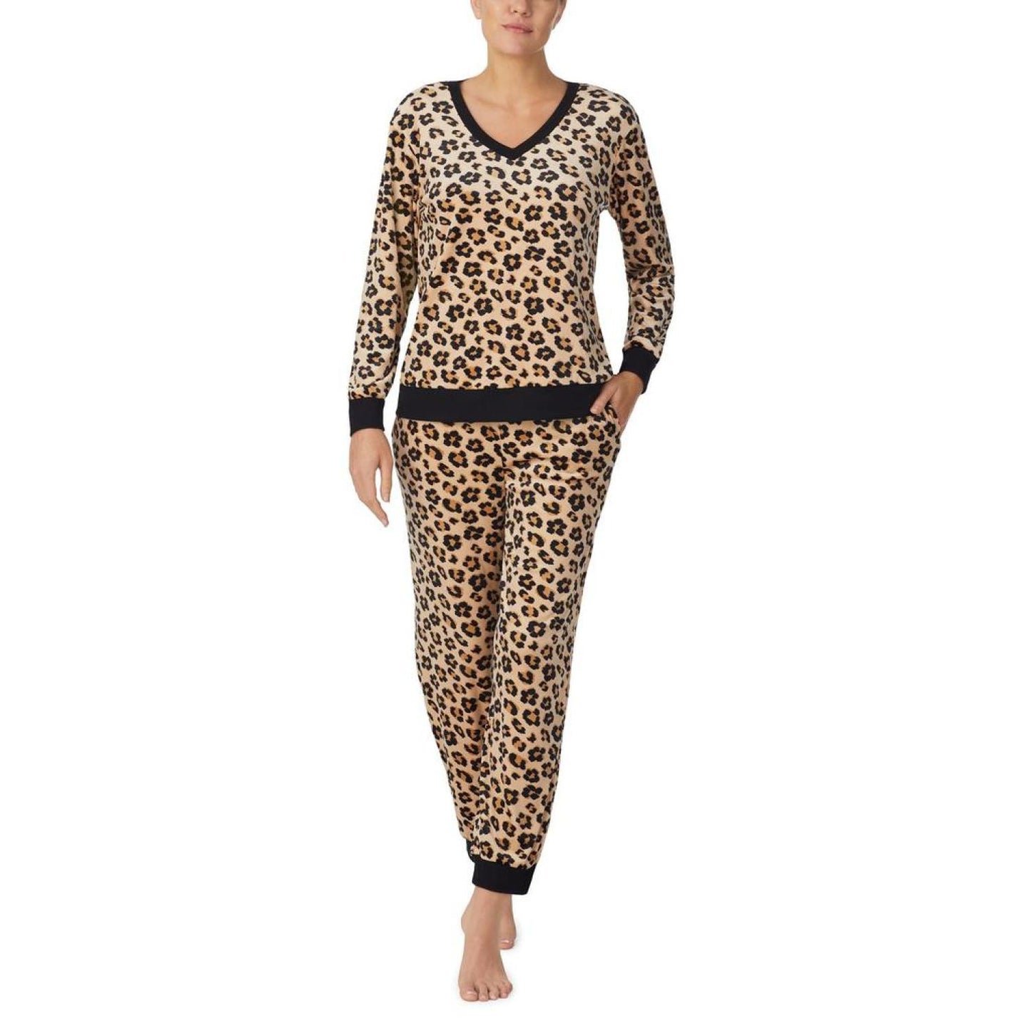 Stretch Velour Long Sleeve Joggers Set