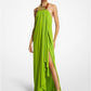 Crepe Jersey Necklace Gown