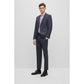 Slim-fit suit in a micro-patterned wool blend