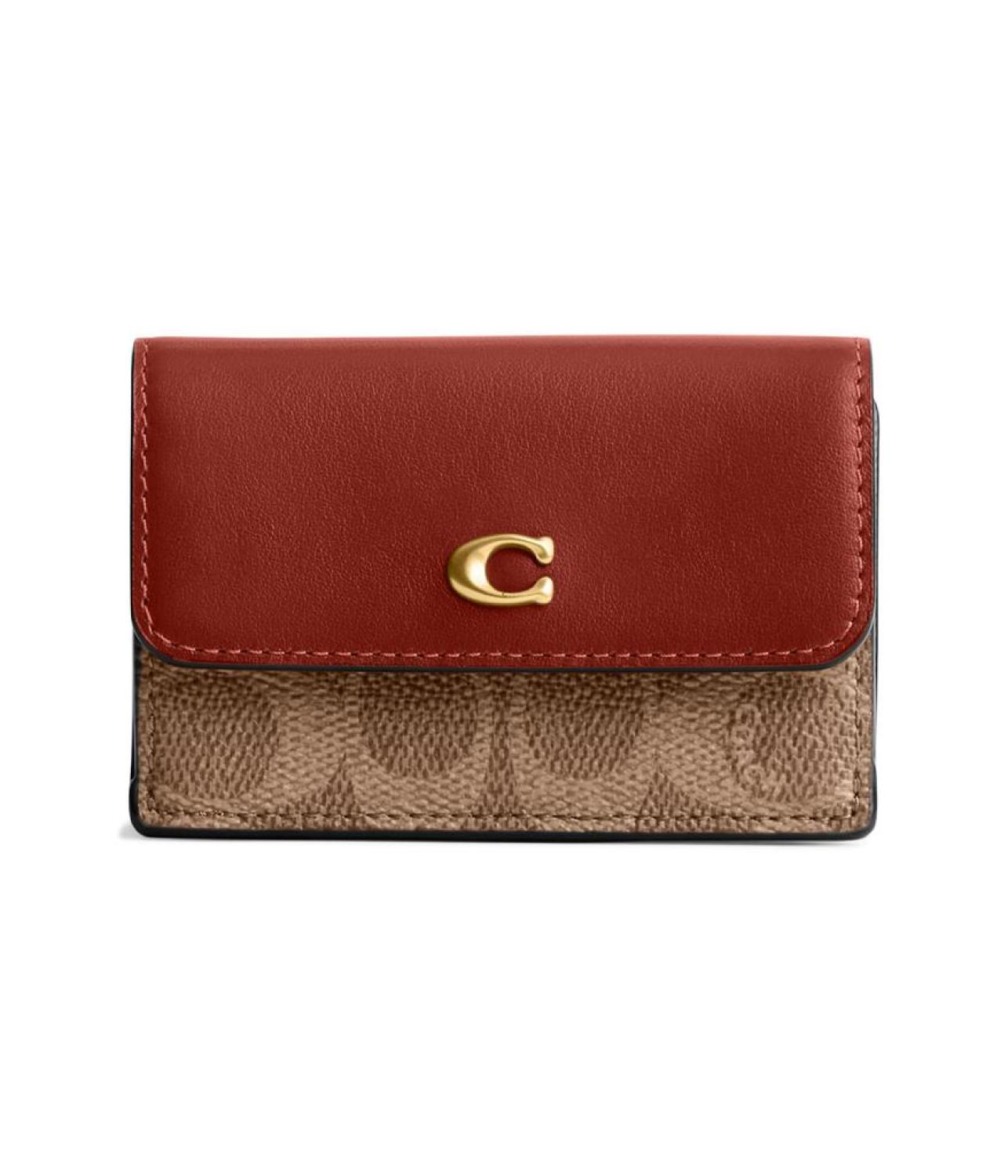 Coated Canvas Signature Essential Mini Trifold Wallet