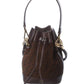 FENDI Mon Tresor Mini Suede & Leather Bucket Bag