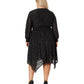 Plus Size Clip Jacquard Hank Midi Dress