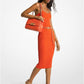Ribbed Stretch Viscose Belted Bustier Dress