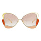 Chloe Cat Eye-Frame Metal Sunglasses