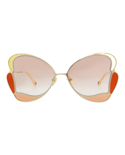 Chloe Cat Eye-Frame Metal Sunglasses