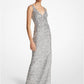 Sequined Stretch Tulle Gown