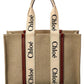 Chloé Woody Large Canvas & Leather Tote