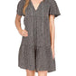 Womens Printed Mini Babydoll Dress