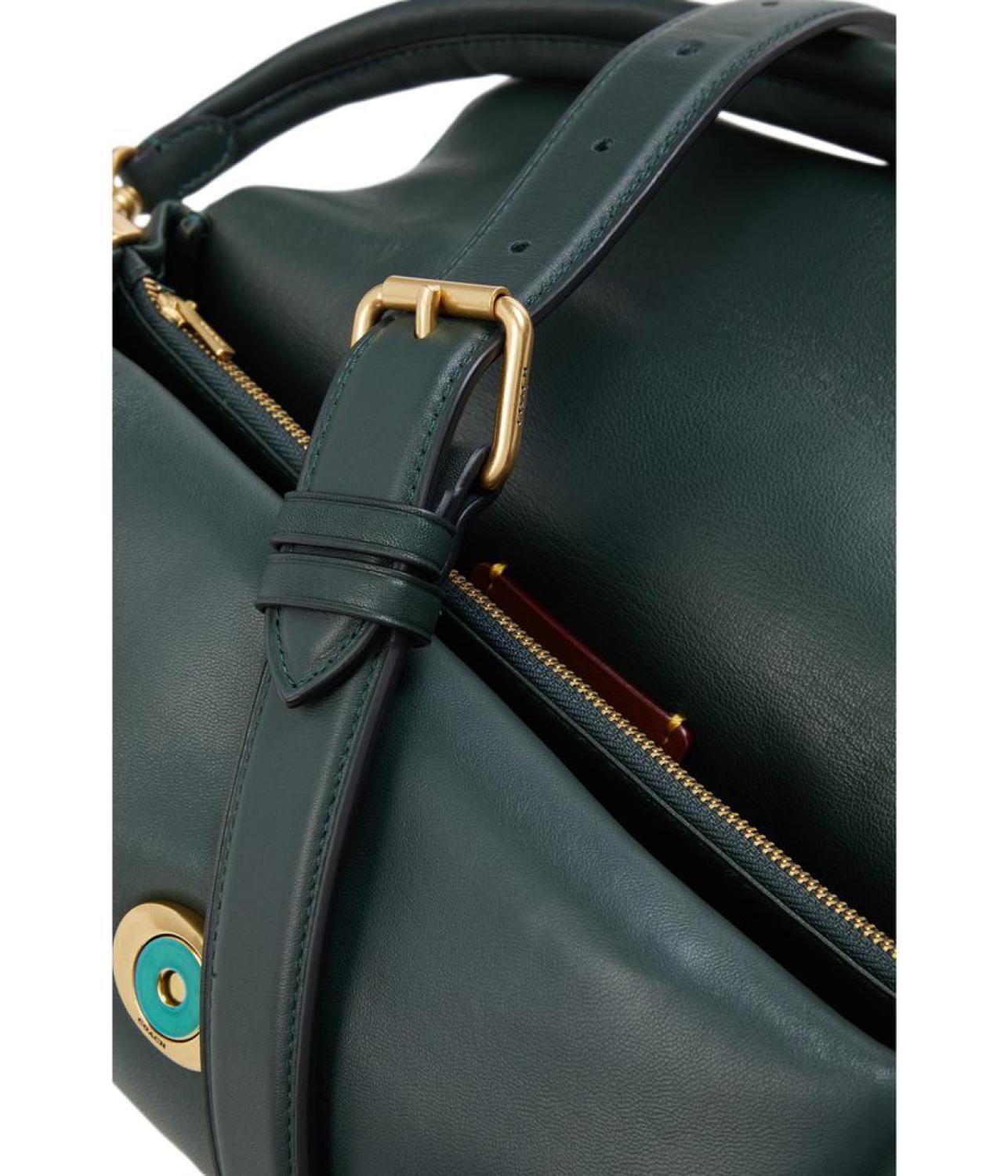 Leather Covered C Closure Pillow Tabby Shoulder Bag 26