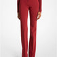 Haylee Stretch Pebble Crepe Flared Trousers