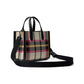 Manhattan Museum Plaid Knit Jacquard Small Tote