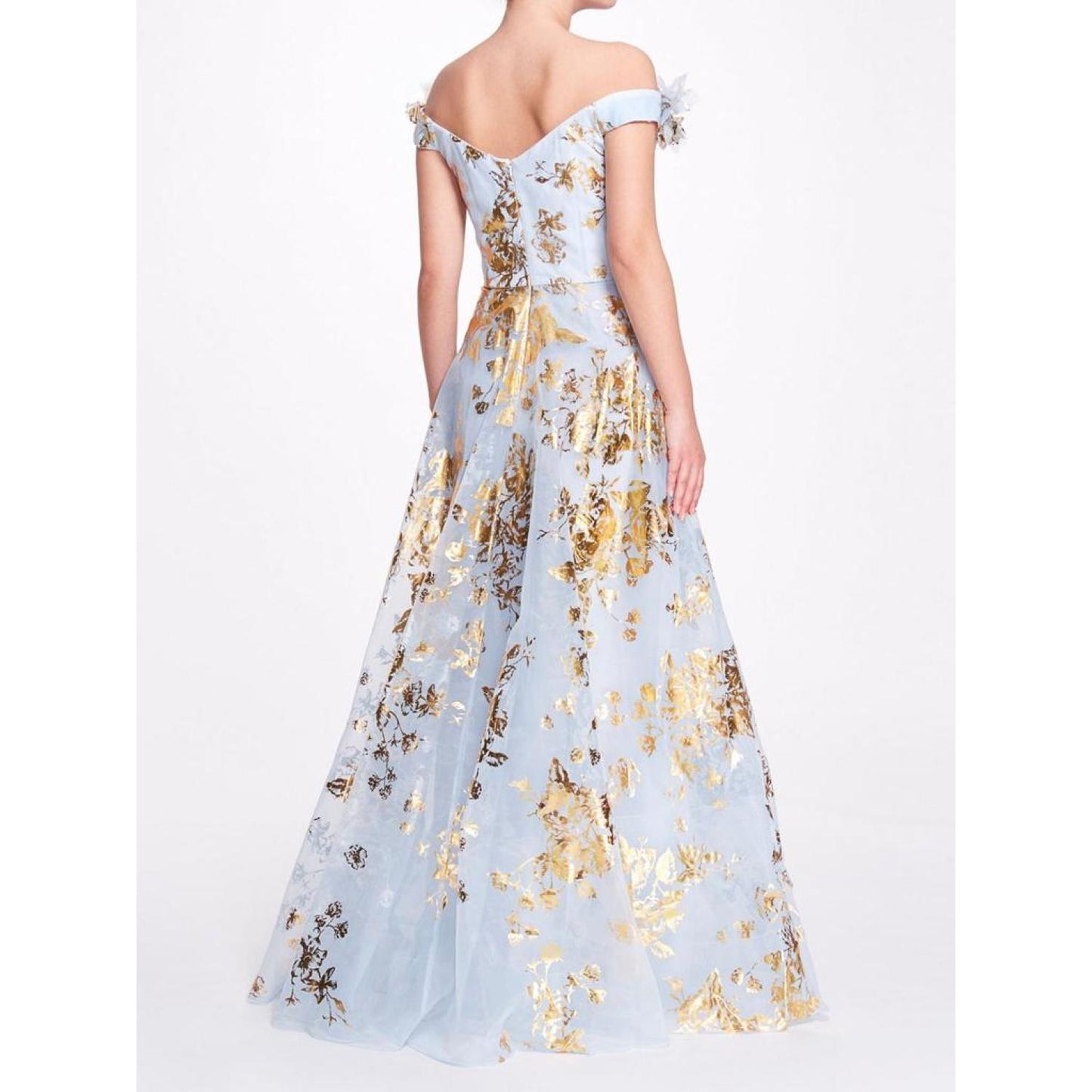 Off Shoulder Organza Gown