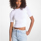 Shirred Georgette T-Shirt