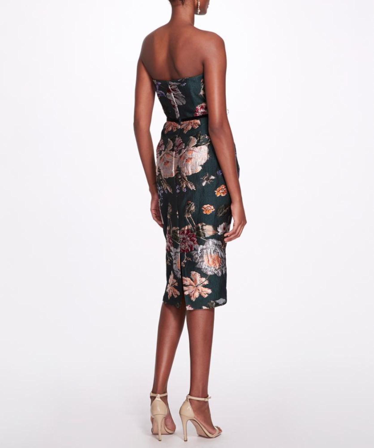 Floral Fil CoupÃ Tea-length Gown