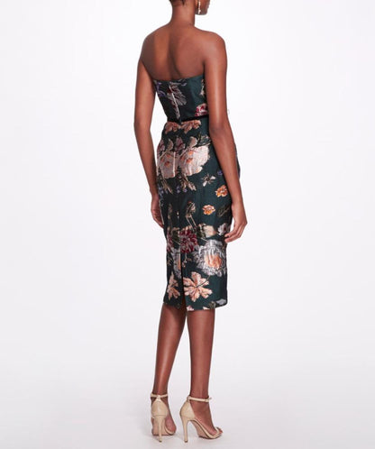 Floral Fil CoupÃ Tea-length Gown
