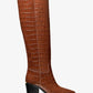 Loni Crocodile Embossed Leather Boot