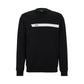 Cotton-blend sweatshirt with graphic logo stripe