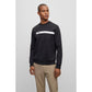 Cotton-blend sweatshirt with graphic logo stripe