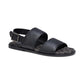 Men's Leather Two-Strap Sandal with Signature Jacquard Footbed