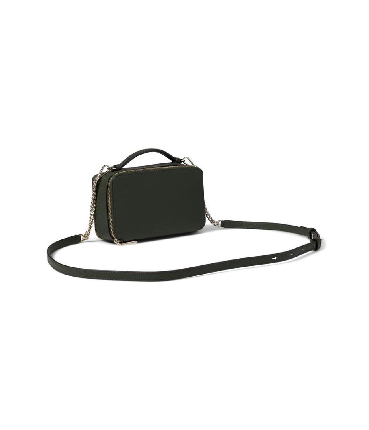 New Core Pebble Pebbled Leather Double Zip Crossbody