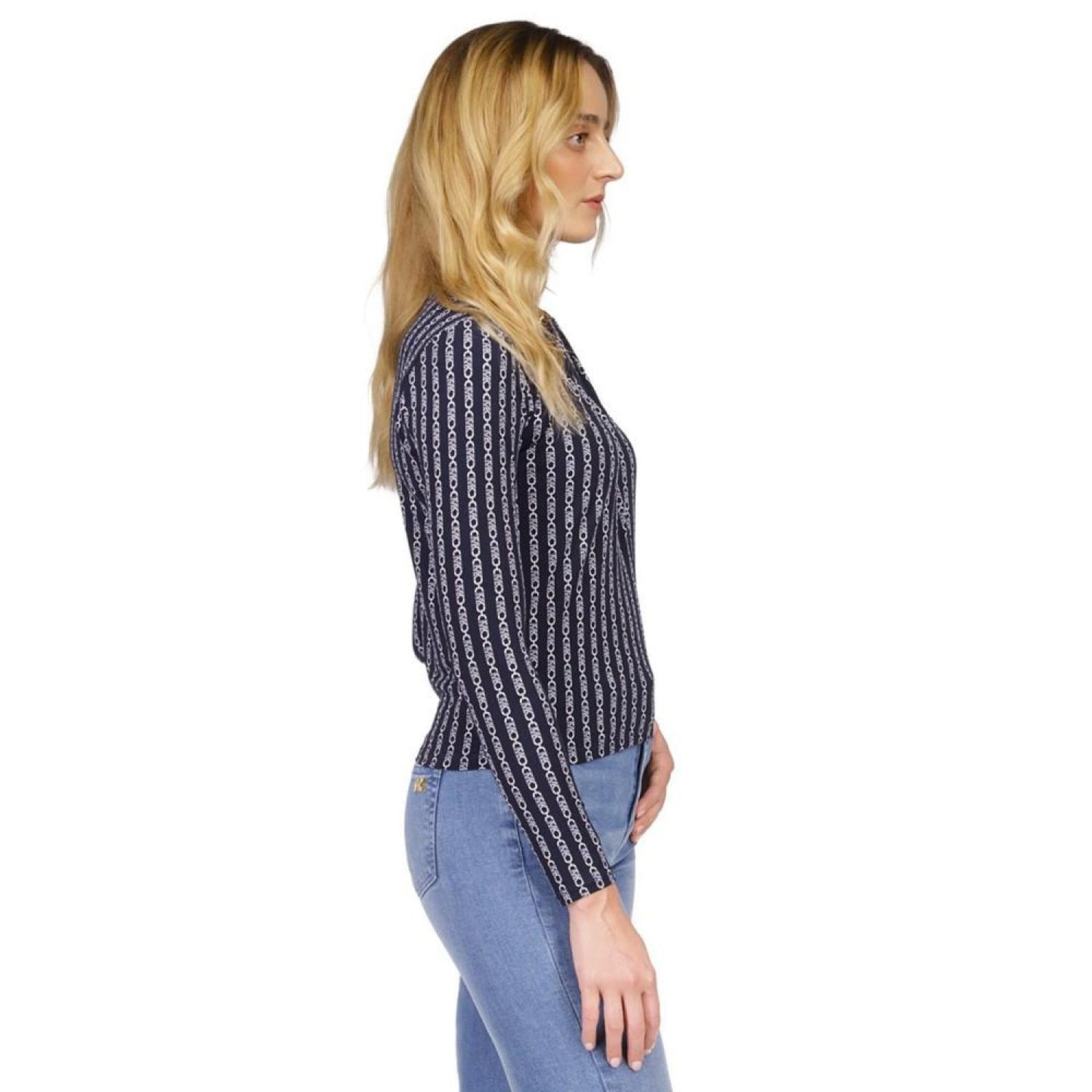 Women's Printed Chain-Neck Top