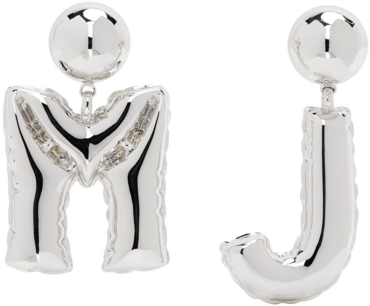 Silver MJ Balloon Earrings
