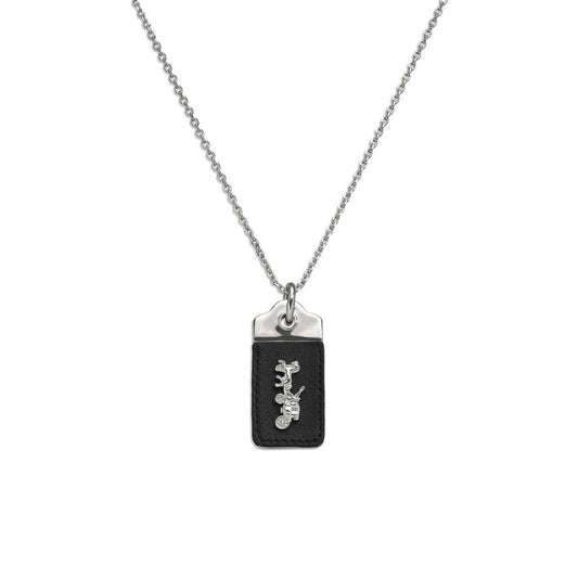 Signature Leather Tag Pendant Necklace