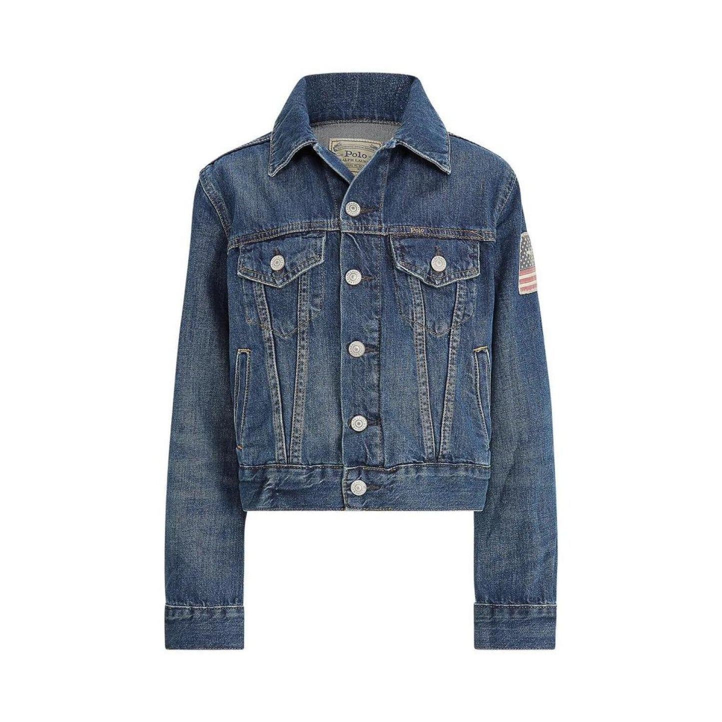 Cotton Denim Trucker Jacket (Big Kids)