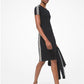 Logo Tape Textured Knit Pencil Skirt
