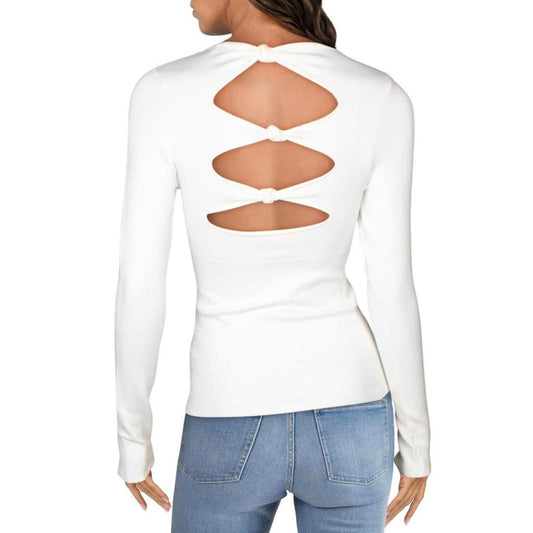 Paula Womens Cut-Out Long Sleeve Sweater