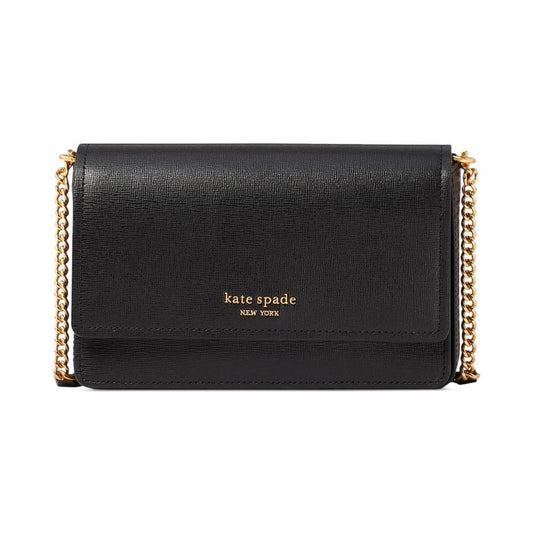 Morgan Saffiano Leather Flap Chain Wallet