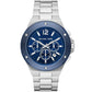 Men's Lennox Chronograph Silver-Tone Stainless Steel Bracelet Watch