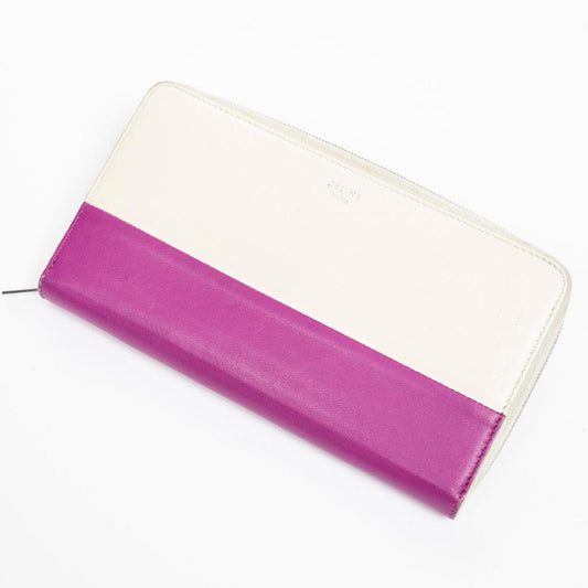 Bicolor Zip Around Wallet