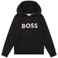 Black Cotton Logo Hoodie