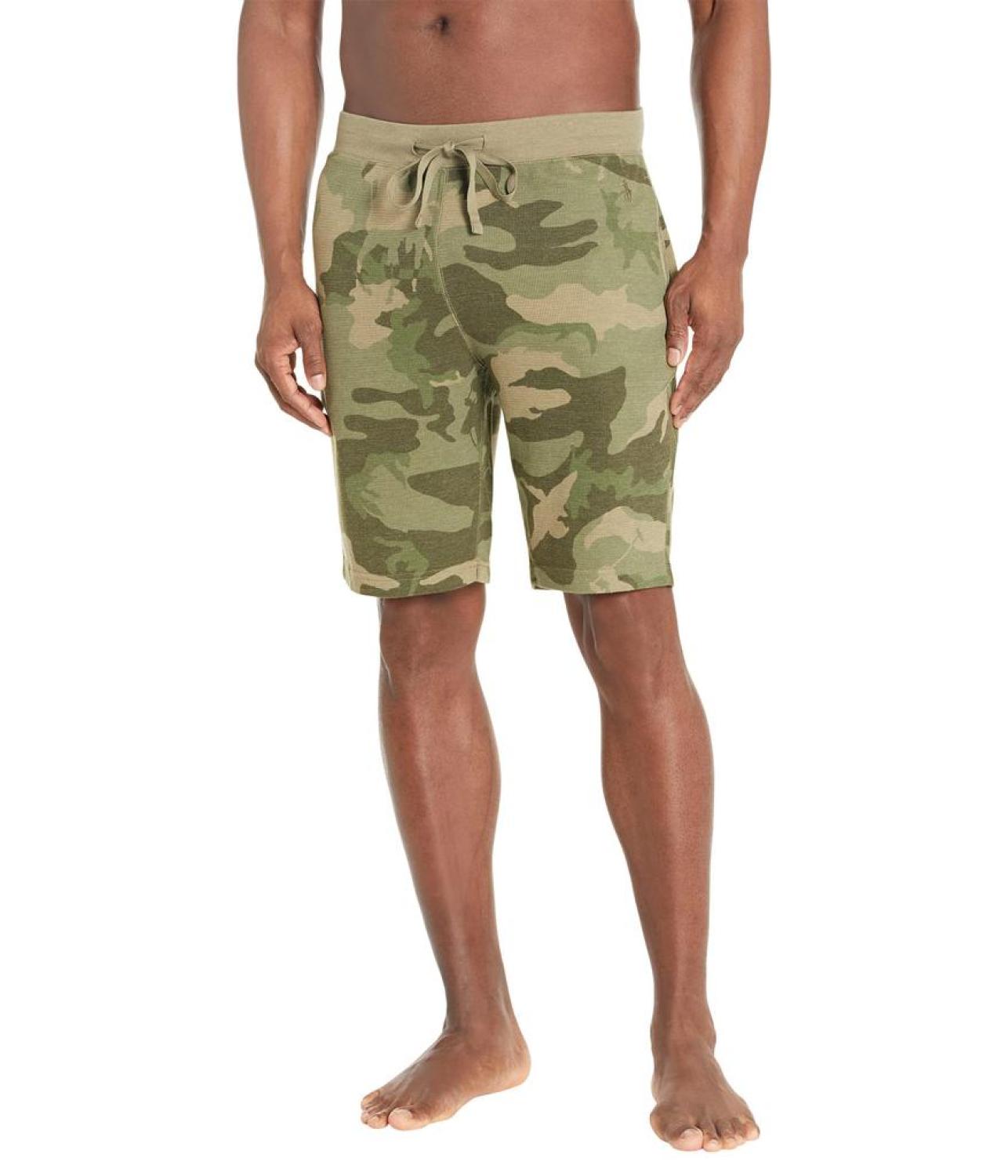 Hanging Enzyme Wash Waffle Sleep Shorts