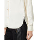 Petite Satin High-Low Long Sleeve Top