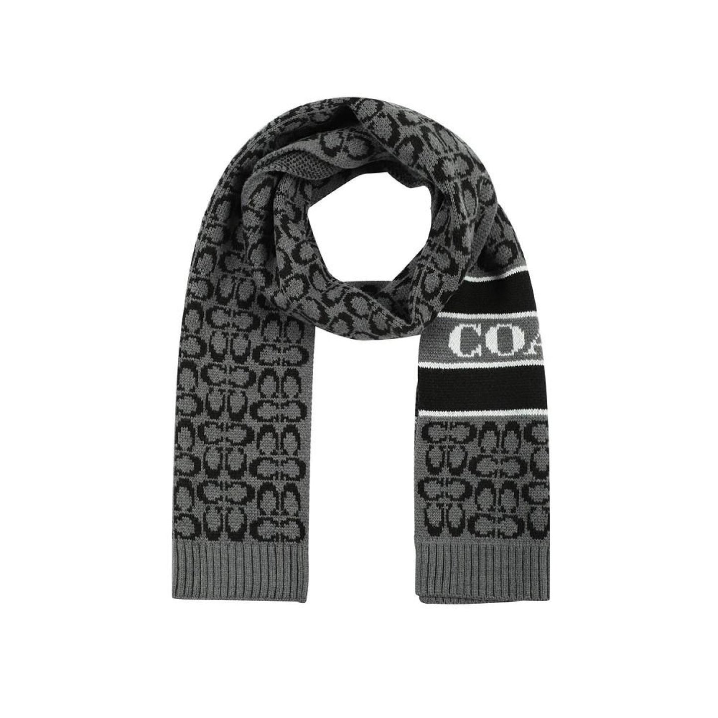 Women's Signature Logo Wool-Blend Rib Knit Scarf
