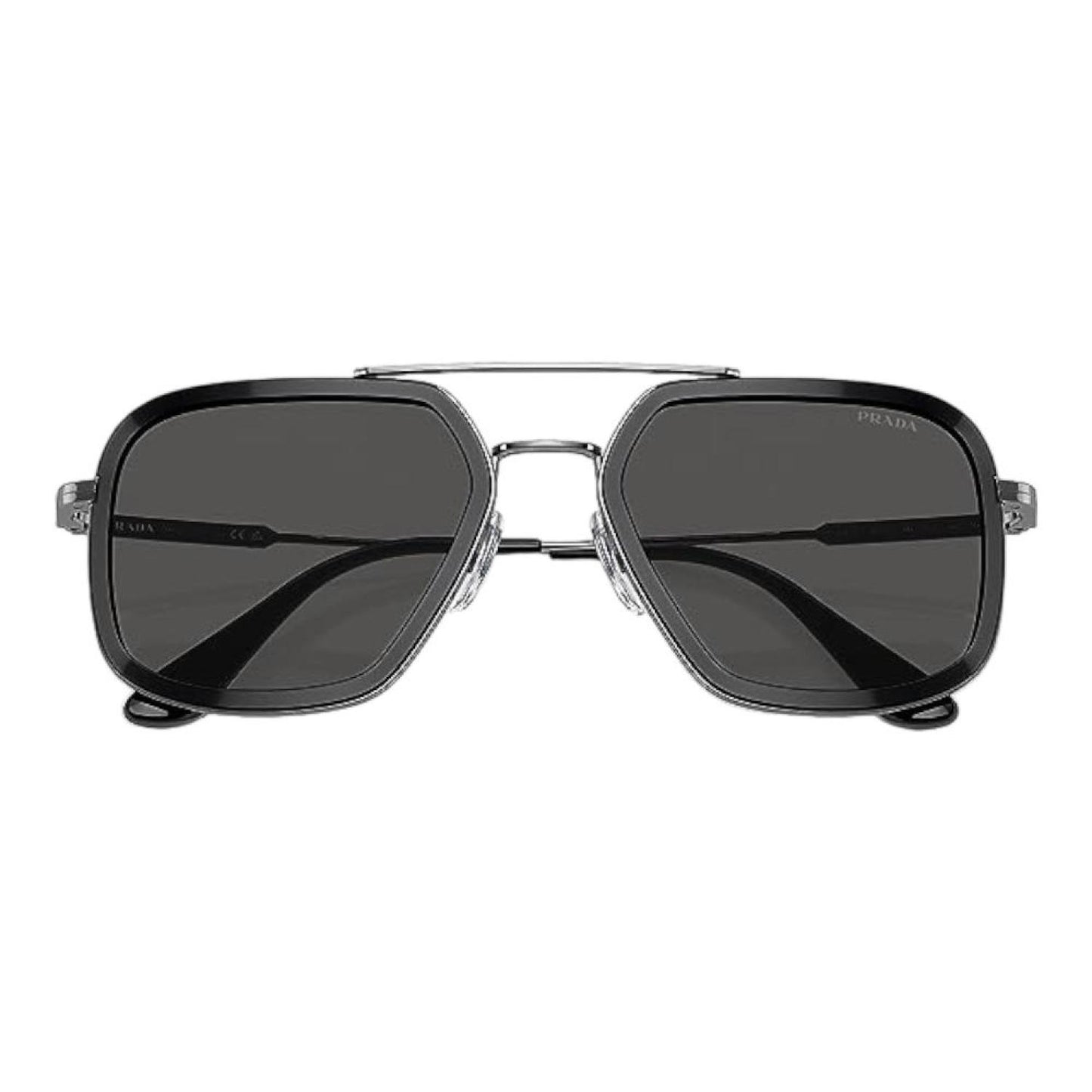 PRADA Men's PR 57XS M4Y5S0 Black Aviator Frame Sunglasses