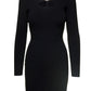 Michael Michael Kors Cut-Out Long-Sleeved Mini Dress