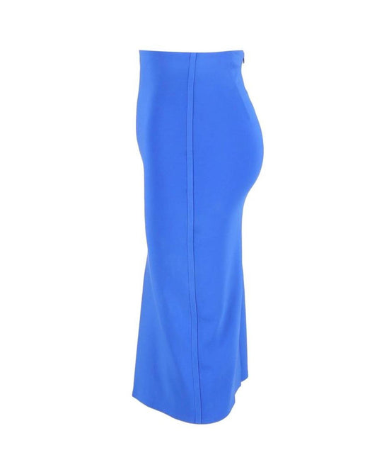 Max Mara Knee-Length Pencil Skirt in Electric Blue Silk