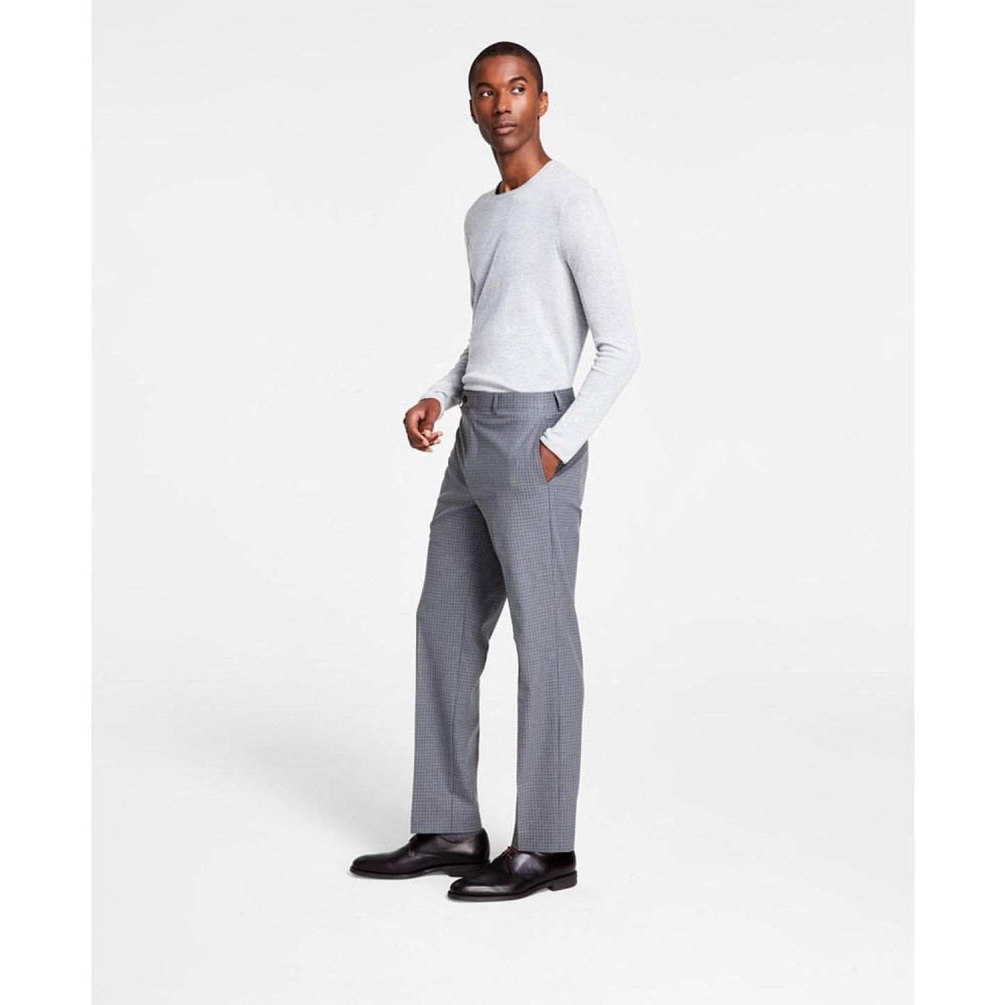 Men's Classic Fit Flat Front Creased Pants